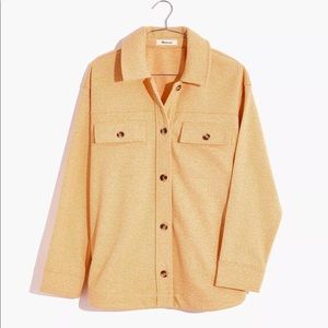 Madewell Brushed Herringbone Knit Shirt Jacket